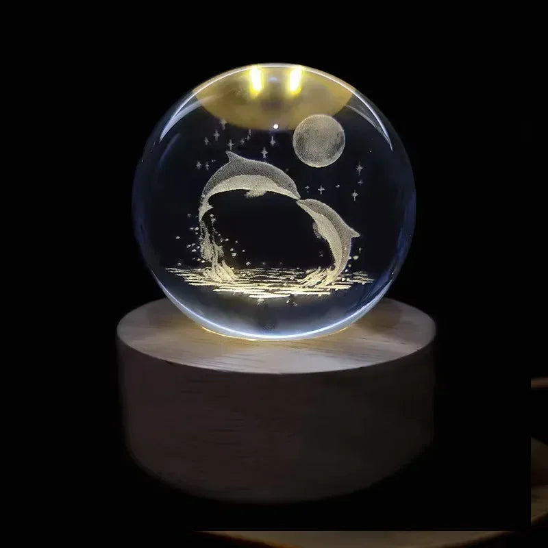 Lâmpada brilhante de cristal planetária galáxia