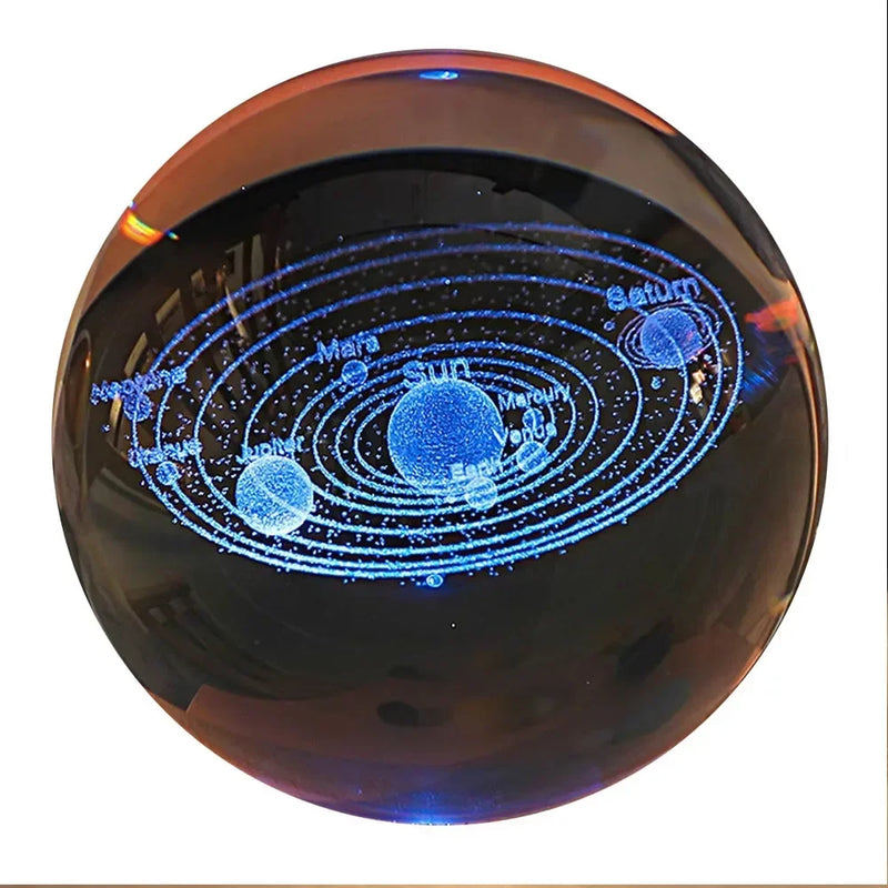 Lâmpada brilhante de cristal planetária galáxia