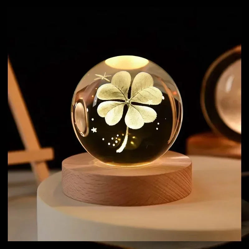 Lâmpada brilhante de cristal planetária galáxia